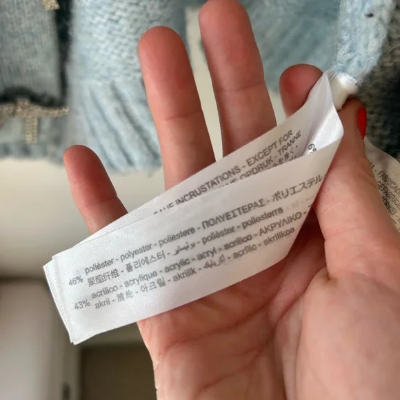 Zara Embellished Bow Oversized Cardigan - Picture 5 of 9